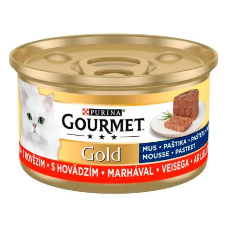 GOURMET GOLD Marhával pástétom nedves macskaeledel - 12x85 g