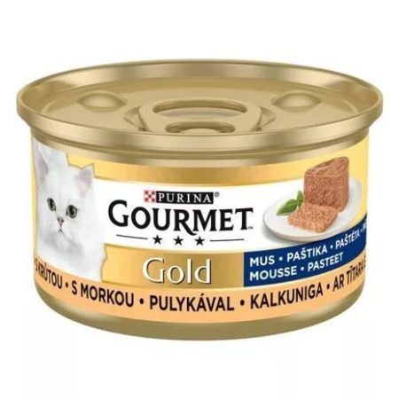 GOURMET GOLD Pulykával pástétom nedves macskaeledel - 12x85 g