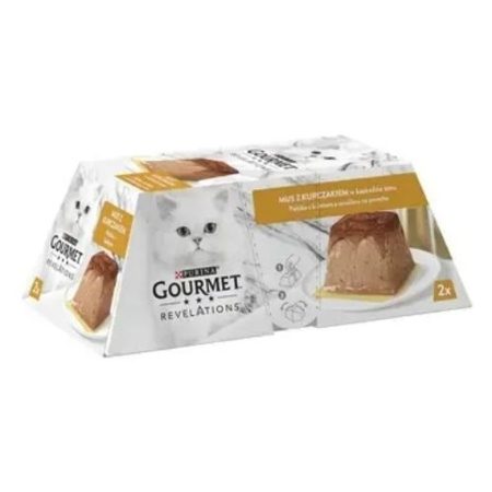 GOURMET REVELATIONS Pastétom Csirkével és szósszal nedves macskaeledel 2*57g