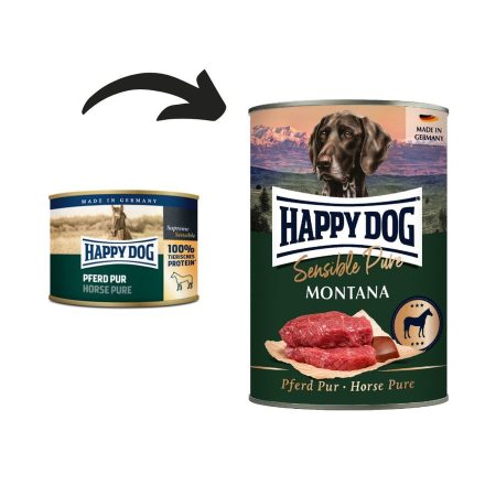 Happy Dog Montana Pur Lóhúsos konzerv 200g