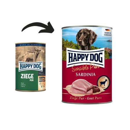 Happy Dog Sardinia Pur - Kecskehúsos konzerv 6 x 400g