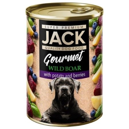 Jack Gourmet konzerv vaddisznó burgonyával és bogyós gyümölcsökkel 12x400g