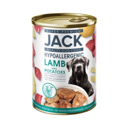 Jack hipoallergén pástétom bárányhús burgonyával 12x400g