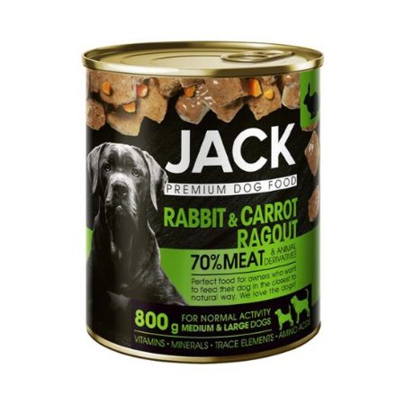 Jack kutya konzerv ragu nyúl-répa 8x800g
