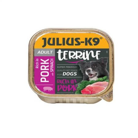 Julius-K9 Dog Terrine Adult Pork&Spinach - nedveseledel (sertés