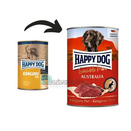 Happy Dog Australia Pur - Kenguruhúsos konzerv 6 x 400g