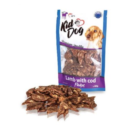 KidDog Lamb with Cod Flakes Jutalomfalat 80g
