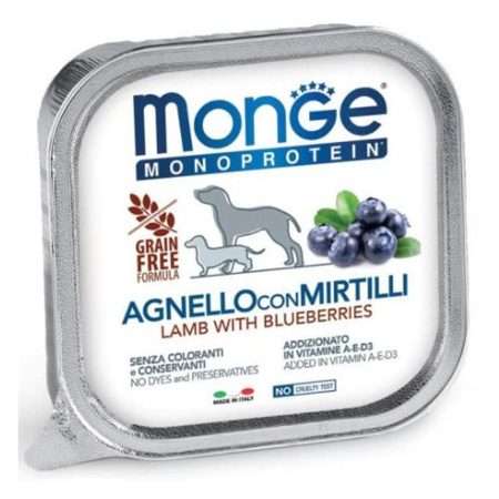 Monge Dog Monoprotein Fruits Paté bárány-áfonya 12x150g