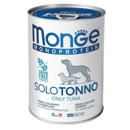 Monge Dog Monoprotein Paté 100% tonhal 24x400g