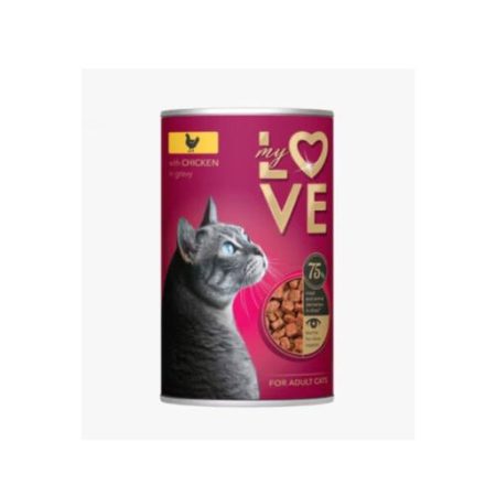 My Love teljes értékű macskakonzerv csirkével 415g