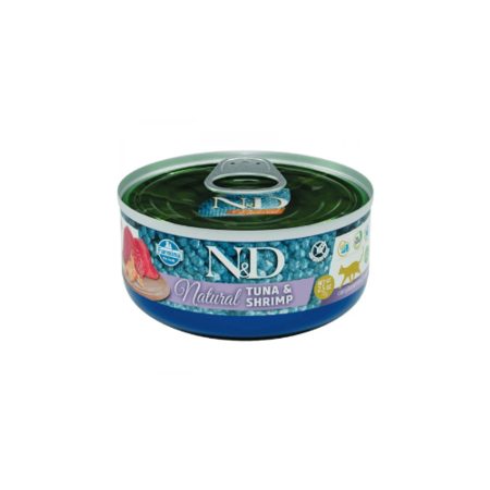 N&D Cat Ocean Konzerv Tonhal és Garnélarák - 70 g