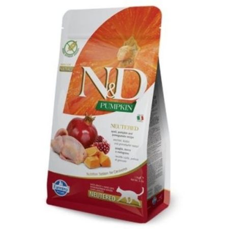 N&D Cat Grain Free Pumpkin fürj ivartalanított 1