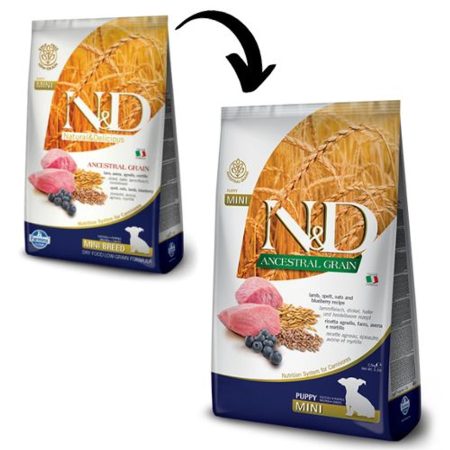 N&D Low Grain Dog Bárány&áfonya Puppy Mini 2x 7kg