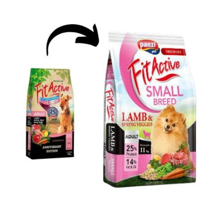 Panzi FitActive ORIGINALS Small Breed Adult Hypoallergenic Lamb&Spring Veggies 2x11 kg