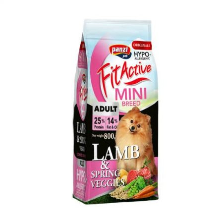 Panzi FitActive ORIGINALS Mini Adult Active Hypoallergenic Lamb&Spring Veggies 800g