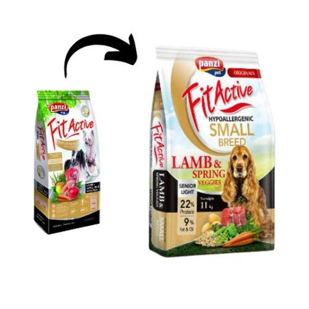 Panzi FitActive ORIGINALS Senior/ Light Hypoallergenic Lamb & Spring Veggies Small 2x11kg