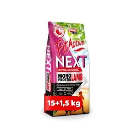 Panzi FitActive Next Hypoallergenic Mono Lamb with Cranberries kutyatáp 15+1