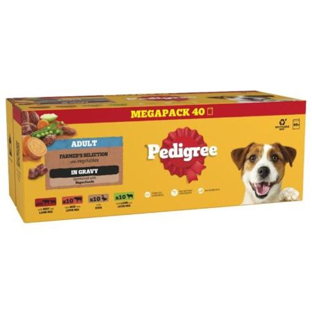 Pedigree Megapack alutasak Adult Mix 40x100g nedves kutyaeledel válogatás
