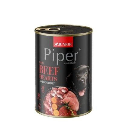 Piper Junior kutyakonzerv marhaszív és répa 24x400g