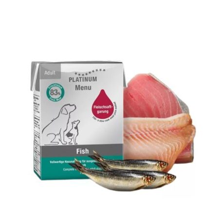 Platinum Menü Hal Felnőtt nedves kutyatáp 185g