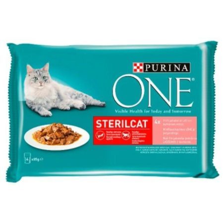 Purina ONE STERILCAT Lazaccal és Sárgarépával nedves macskaeledel 4x85 g