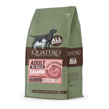 QUATTRO Hypoallergenic ALL BREED ADULT SALMON & KRILL kutyatáp 12kg