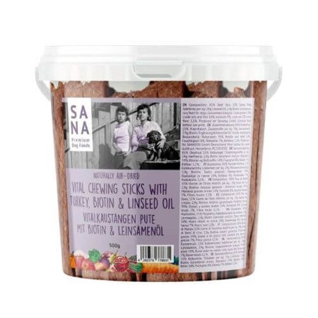 SANAdog Vital Pulykás Rágópálcika Biotinnal és Lenmagolajjal 500g