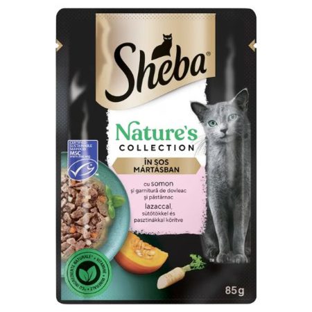 Sheba Nature's Adult Alutasakos - Lazac - szószban 12x85 g