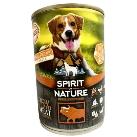 Spirit of Nature Dog konzerv Bivaly hússal 24x415g