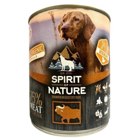 Spirit of Nature Dog konzerv Bivaly hússal 12x800g