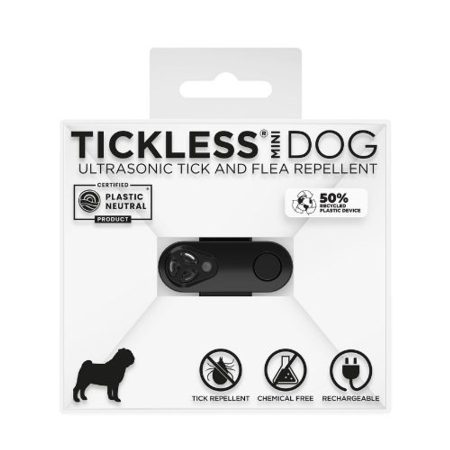Tickless Mini Kullancs- és Bolhariasztó Kis testű kutyák számára Fekete