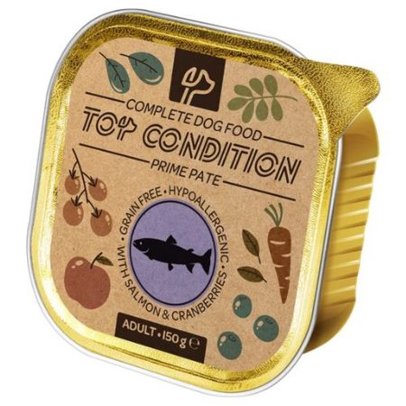 Top Condition alutálkás kutyaeledel lazac-áfonya 150g