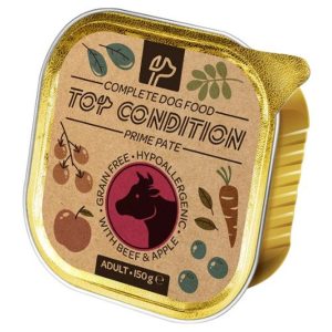 Top Condition alutálkás kutyaeledel marha-alma 10x150g