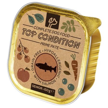 Top Condition alutálkás kutyaeledel senior lazac 10x150g