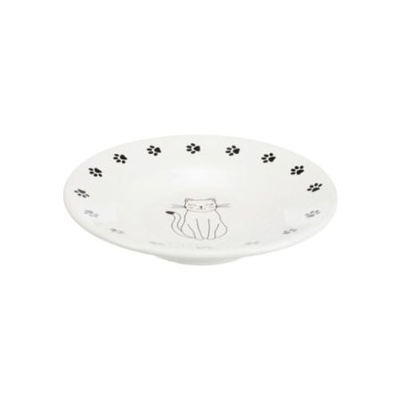 Trixie Ceramic Bowl - kerámia tál (fehér/mintás) macskák részére (0