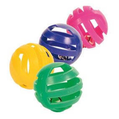 Trixie cicajáték szett műanyag labda csengővel 4 db 4 cm
