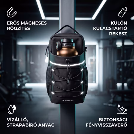 Trizand mágneses sporttáska - stabil és higiénikus tárolás fém felületeken a koszos padló helyett - 3 db erős mágnes