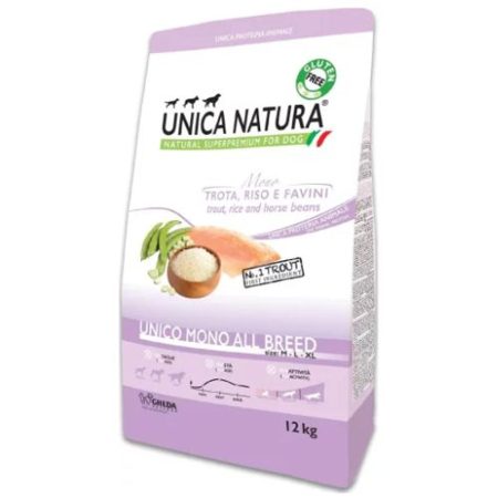 Unica Natura Unico Mono All breed Trout - pisztrángos 12kg kutyatáp