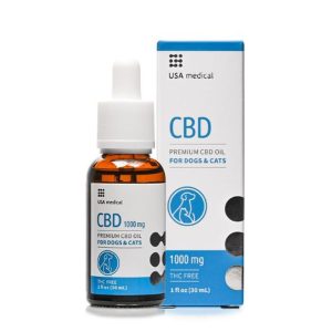 USA M CBD olaj kutyáknak és macskáknak 1000 mg CBD / 30 ml