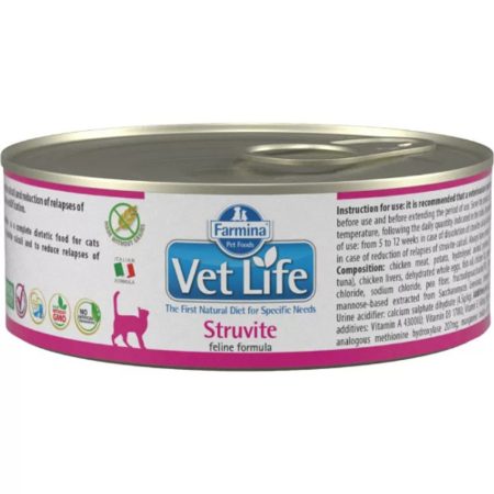 Vet Life Natural Diet Cat konzerv Struvite 85g