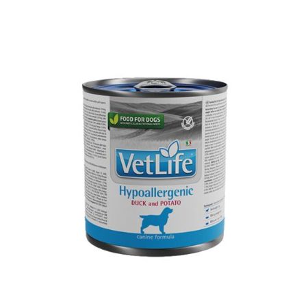 Vet Life Natural Diet Dog konzerv Hypoallergenic Duck&Potato 300g