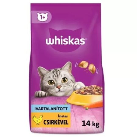 WHISKAS száraz macskatáp 14kg Sterile Csirke