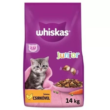 WHISKAS száraz macskatáp 14kg Csirke JUNIOR