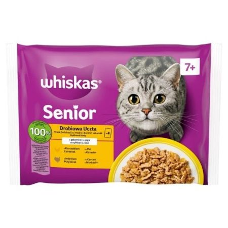 WHISKAS alutasak Senior Baromfi válogatás aszpikban 4x85g