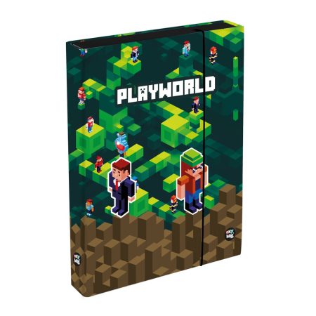 Füzetbox A5 Jumbo Playworld zöld-barna