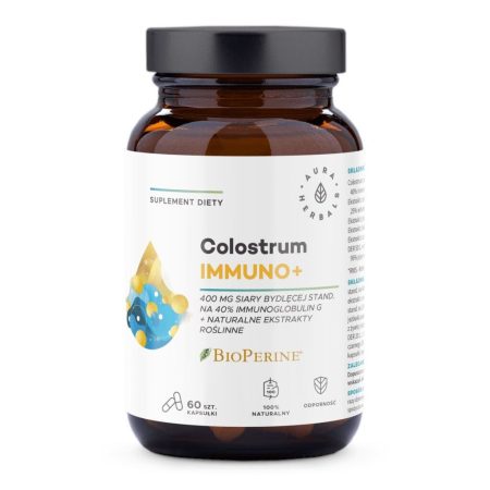 AURA HERBALS Kolosztrum Immuno + BioPerine (60 kapszula)