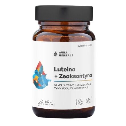 AURA HERBALS Lutein + Zeaxanthin + A-vitamin (60 kapszula)