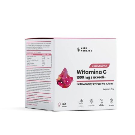 AURA HERBALS Természetes C-vitamin 1000 mg acerolából