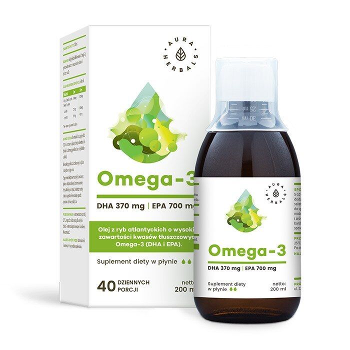 AURA HERBALS Omega-3 - 370 DHA / 700 EPA (200 ml / 6