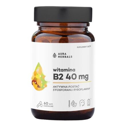AURA HERBALS B2-vitamin R-5-P 40 mg riboflavin (60 kapszula)
